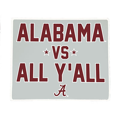    Alabama Vs All Y'all Decal
