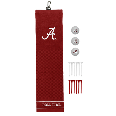Alabama Embroidered Towel Golf Gift Set