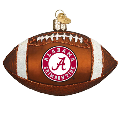 Alabama Football Ornament With Glitter