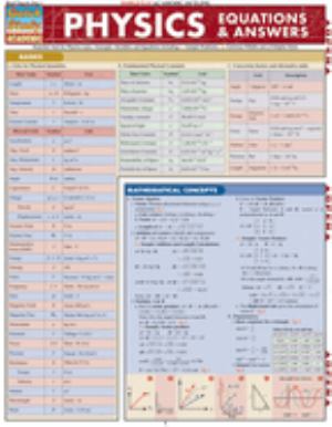 Physics Equations & Answers Study Aid (SKU 11227847101)
