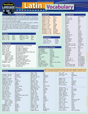 Latin Vocabulary Study Aid (SKU 13192204101)