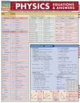 Physics Equations & Answers Study Aid