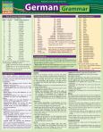 German Grammar Study Aid