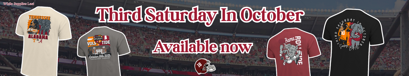 Alabama vs Tennessee Football happens on the 3rd Saturday in October!