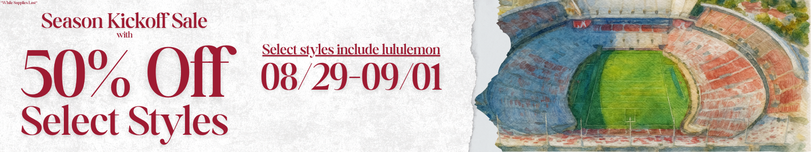 50% Off select styles including Lululemon!!
