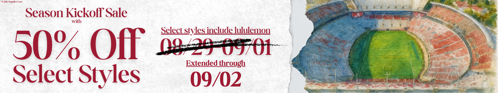 50% Off select styles including Lululemon!!