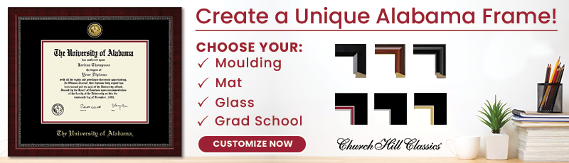Customize your diploma frame directly from Church Hill Frames.