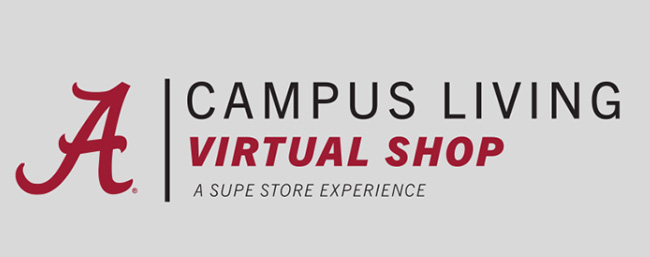 Take a tour of our virtual dorm rooms.  Shop Alabama merchandise or link through to Dormco and Campus Canopies.