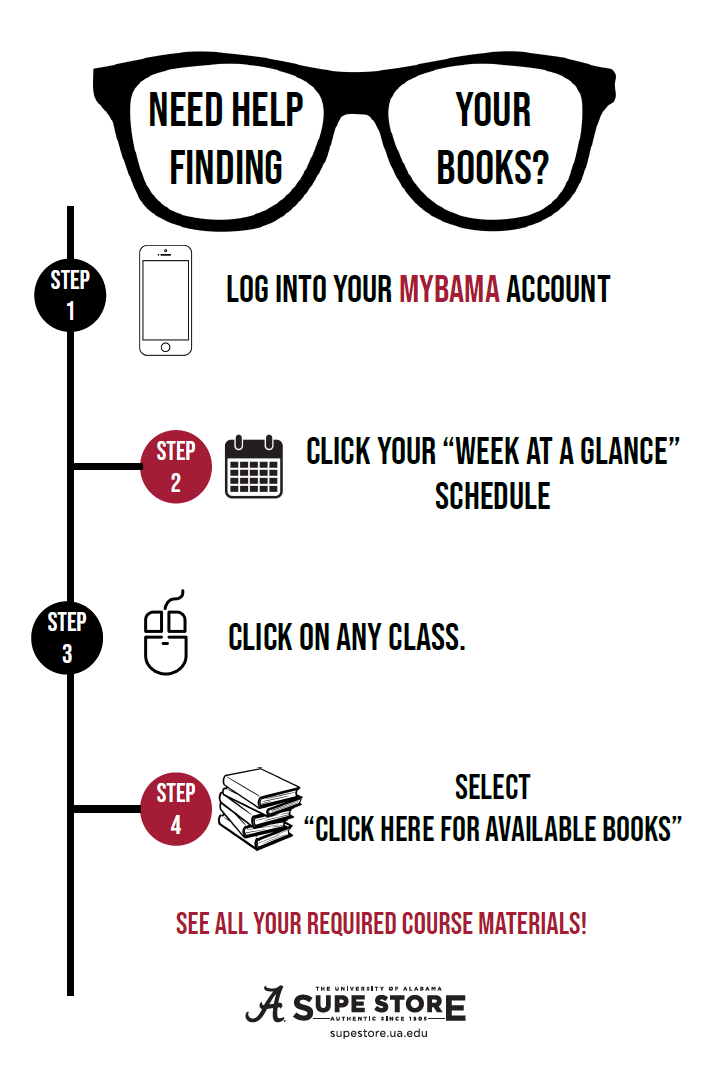 Use your class schedule to build your course materials order fast!