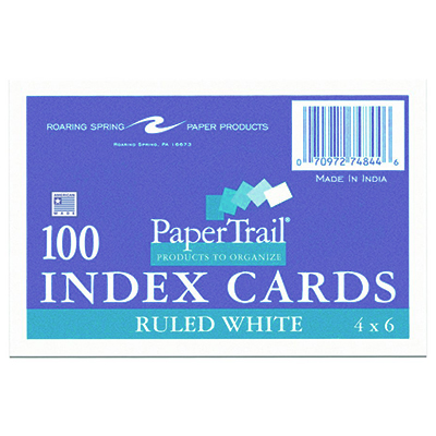 Index Card 4 X 6 Ruled (SKU 10103425213)