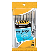 Bic Pen Ultra Round Stic Clear Grip Black