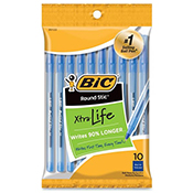 Bic Pen Round Stic Med Blue 10Pk