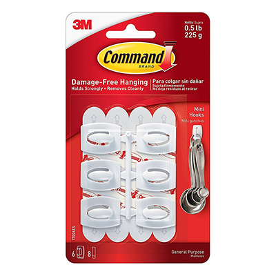 Command Adhesive Mini Hook 6Pk 3M