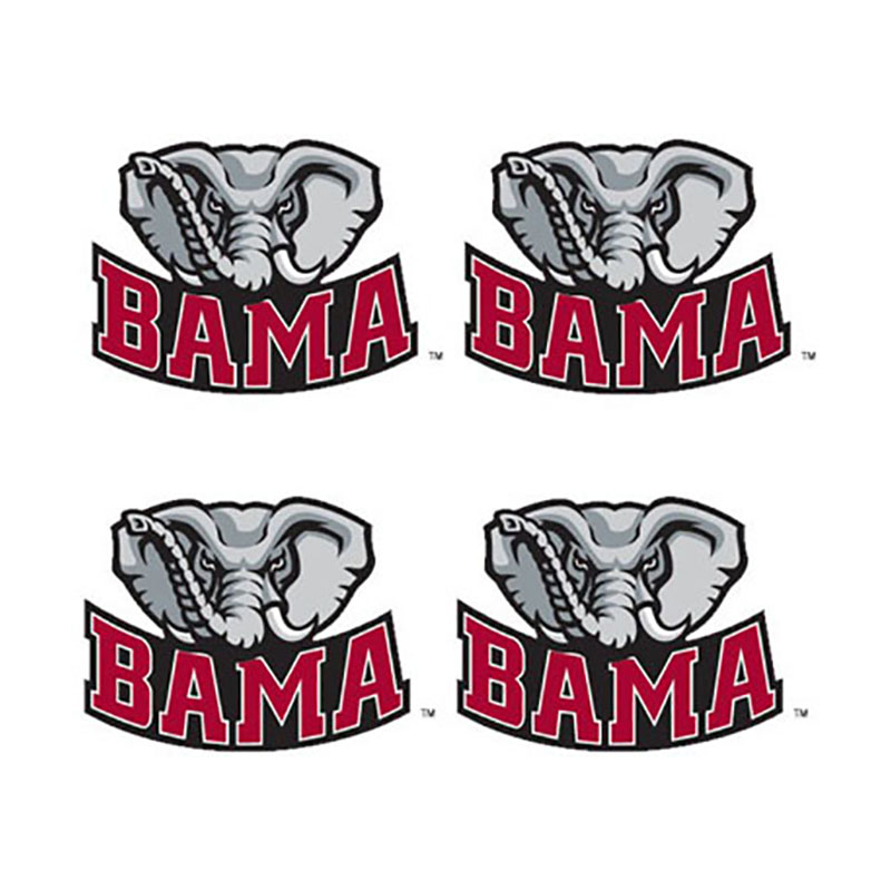 Tattoos Game Face Bama Elephant Head - Set Of 4 (SKU 1077933099)