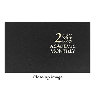 BLACK ACADEMIC MONTHLY PLANNER CONTINENTAL 8.5 X 11