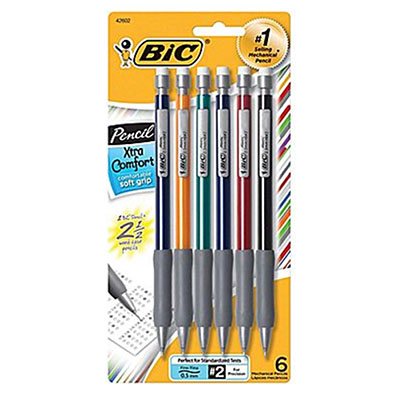 Bic Pencil Matic Grip 6Pk .5 MM