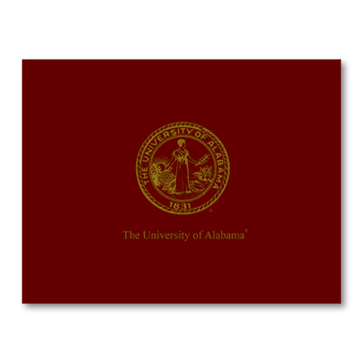 Foil Notecard With The University Of Alabama Seal