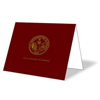 FOIL NOTECARD WITH THE UNIVERSITY OF ALABAMA SEAL