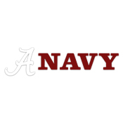     Navy With Script A Decal