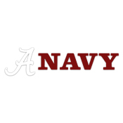 Navy With Script A Decal