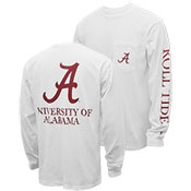 University Of Alabama Roll Tide Vintage Wash Long Sleeve Pocket T-Shirt