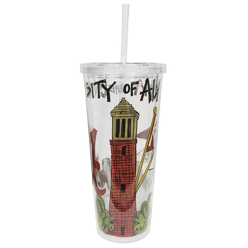 Alabama Denny Chimes Tumbler With Lid & Straw