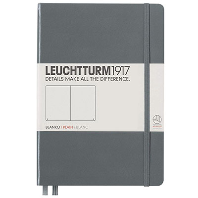 Leuchtturm Journal Med Hardcover Plain Anthracite