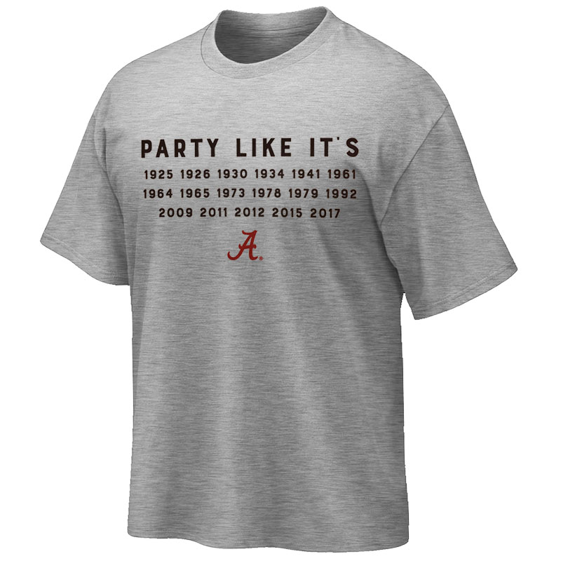 university of alabama championship shirts