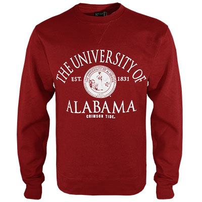 The University Of Alabama Seal Big Cotton Crew Sweatshirt