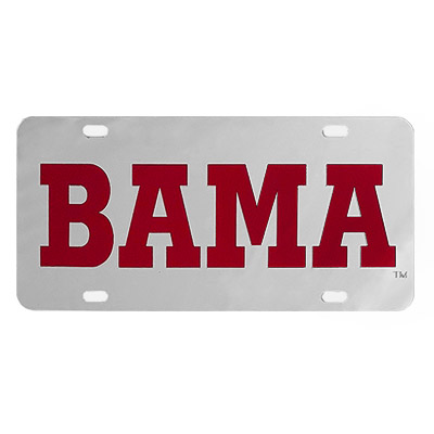 Mirrored Bama Car Tag