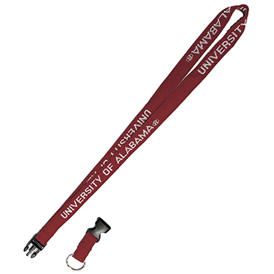 Woven Lanyard With Detachable Buckle And Large Split Ring
