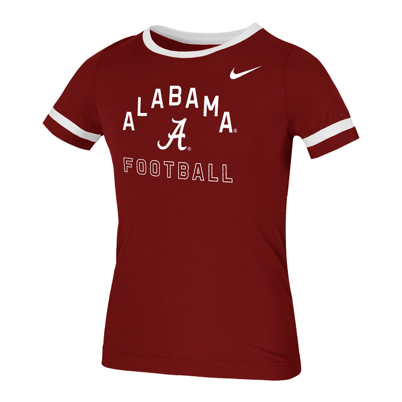 Alabama Football Girl's Fan Ringer T-Shirt (SKU 1321428942)