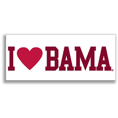    I Love Bama Decal