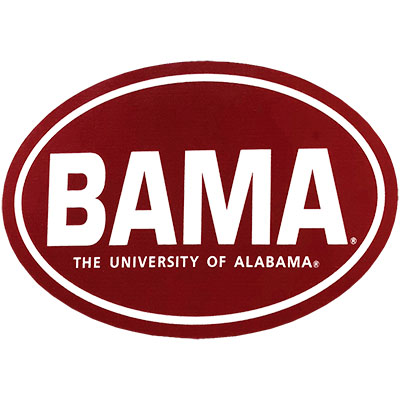    Oval Red Bama Decal