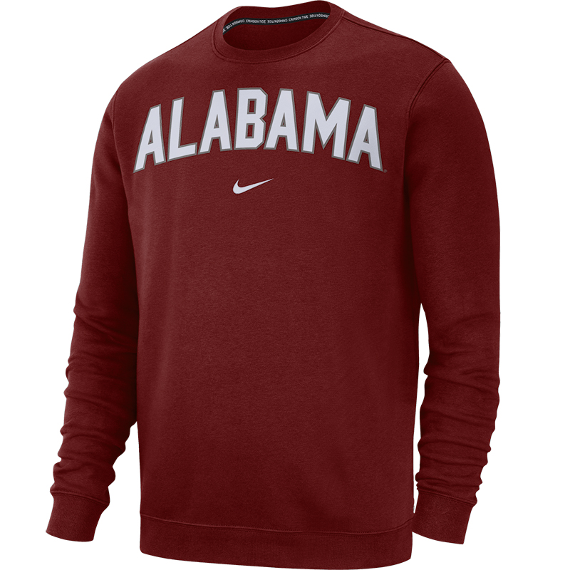 Alabama Nike Men's Fleece Club Crew | University of Alabama Supply Store