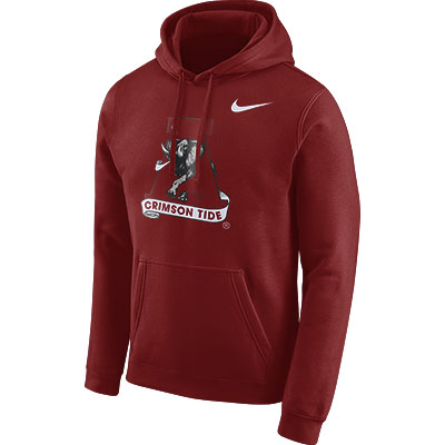 Alabama Men's Nike Pullover Club Fleece Vault Logo