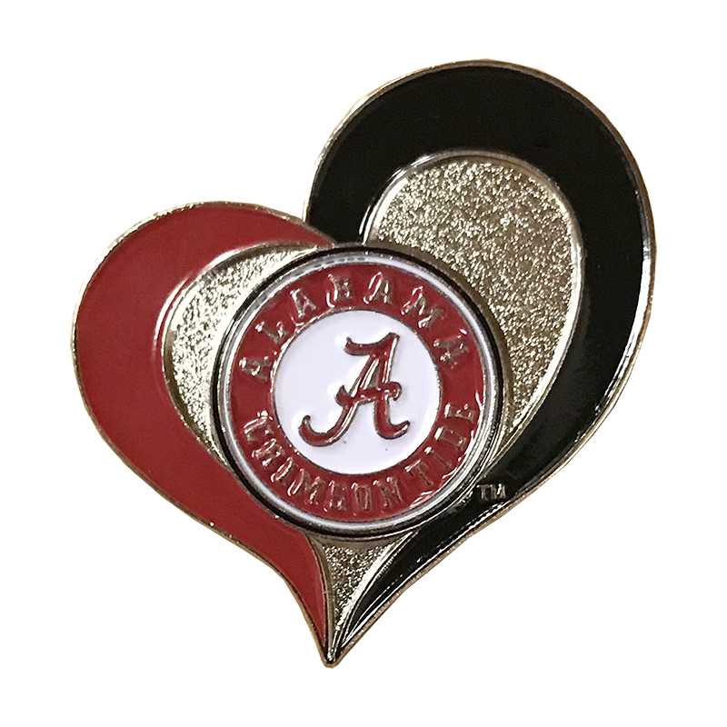 Alabama Swirl Heart Pin