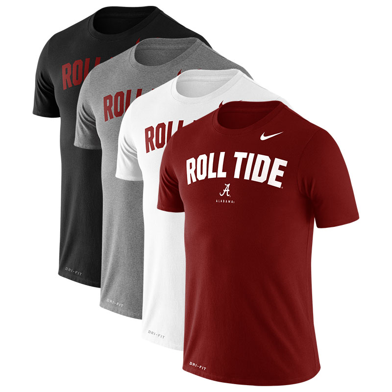 Alabama Men S Nike Dri Fit Cotton Roll Tide Phrase T Shirt University Of Alabama Supply Store