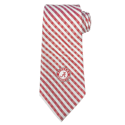 Alabama Gingham Tie With Circle Logo