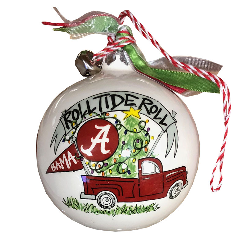 Alabama Roll Tide Truck Christmas Ornament In Box