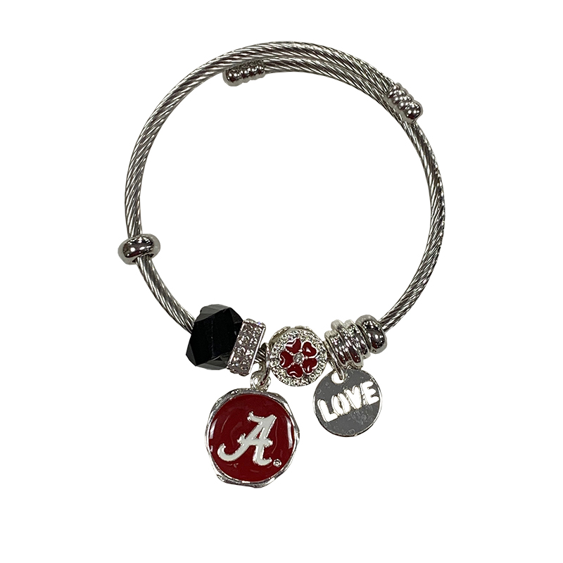 Alabama Beaded Braclet With Script A