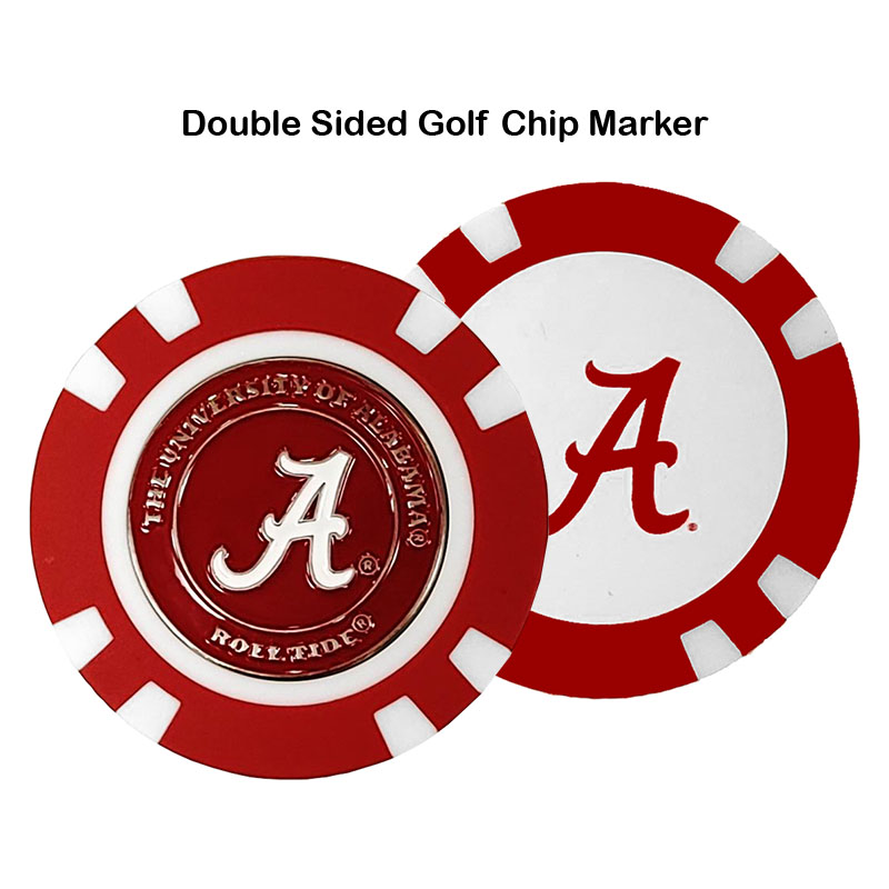 Alabama Poker Chip Golf Ball Marker