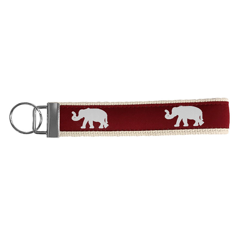 Alabama Loop Key Chain With Elephant