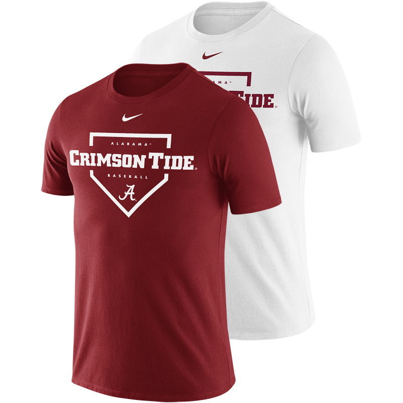 Alabama Baseball Homeplate Dri-Fit Cotton T-Shirt (SKU 13313586158)