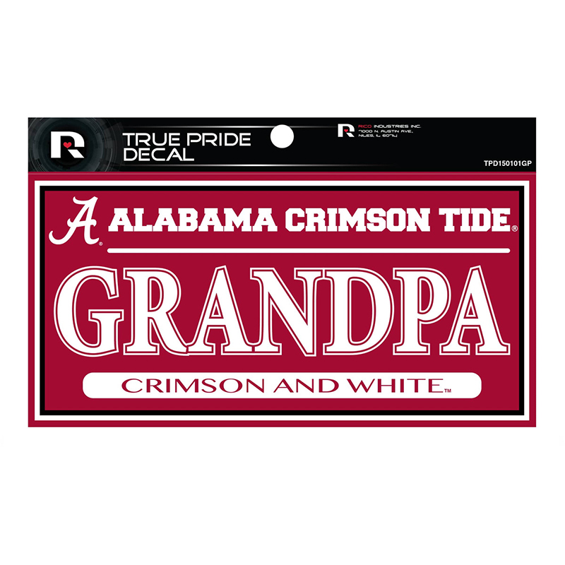    Alabama Crimson Tide Grandpa True Pride Decal (SKU 13316211115)