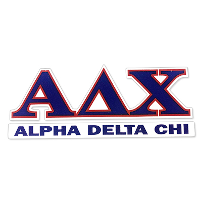 Alpha Delta Chi  Greek Letter Decal