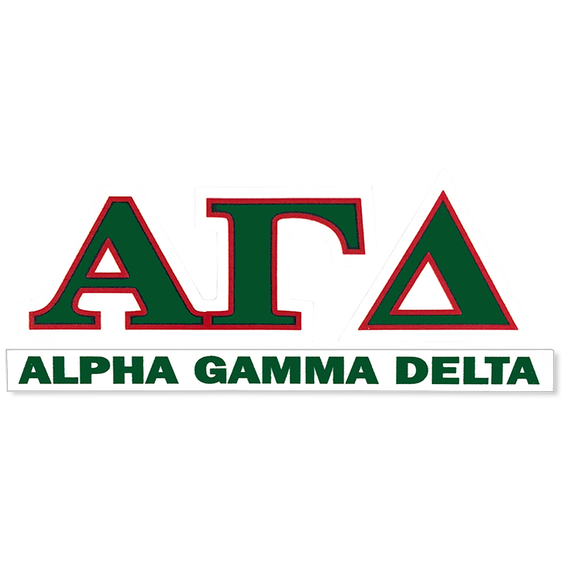 Alpha Gamma Delta  Greek Letter Decal (SKU 13324773206)