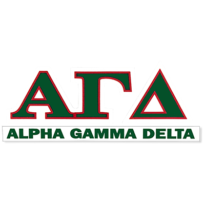 Alpha Gamma Delta  Greek Letter Decal