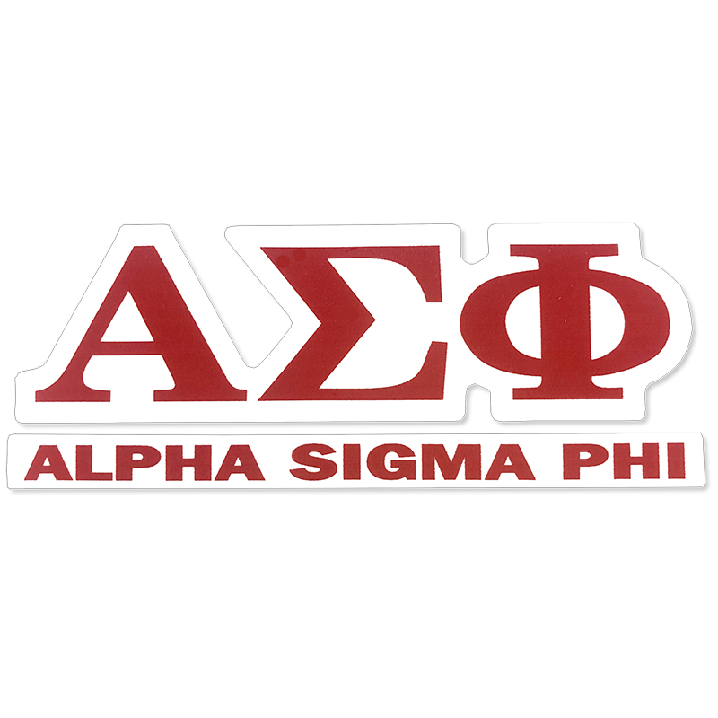 Alpha Sigma Phi Greek Letter Decal (SKU 13325022206)