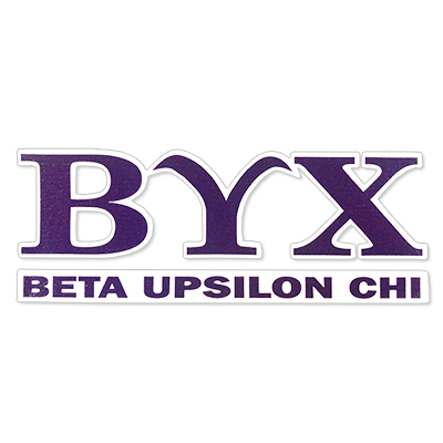 Beta Upsilon Chi Greek Letter Decal